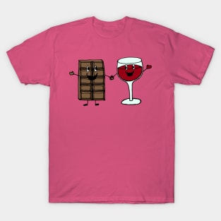 Chocolate and Wine BFFs T-Shirt